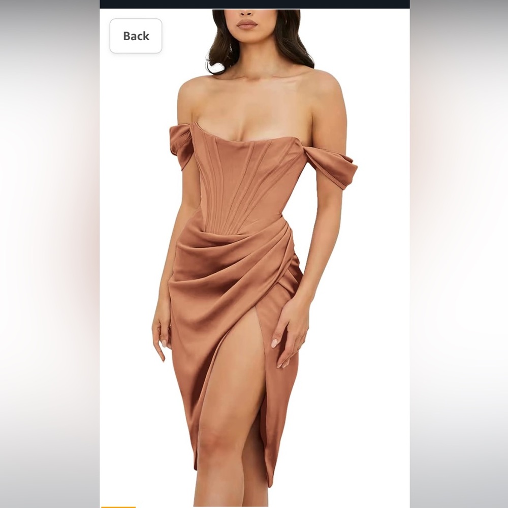 Off the shoulder bustier dress NWOT